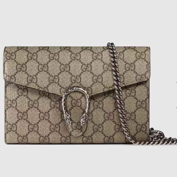 Gucci Dionysus GG Supreme Chain Wallet - Picture 1 of 10